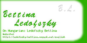 bettina ledofszky business card
